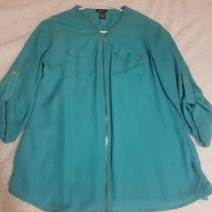 Zip up blouse